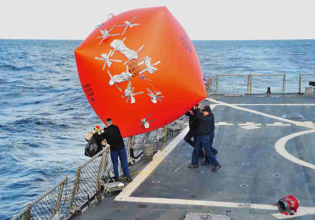 US Navy sailors using Killer Tomato® for live-fire practice