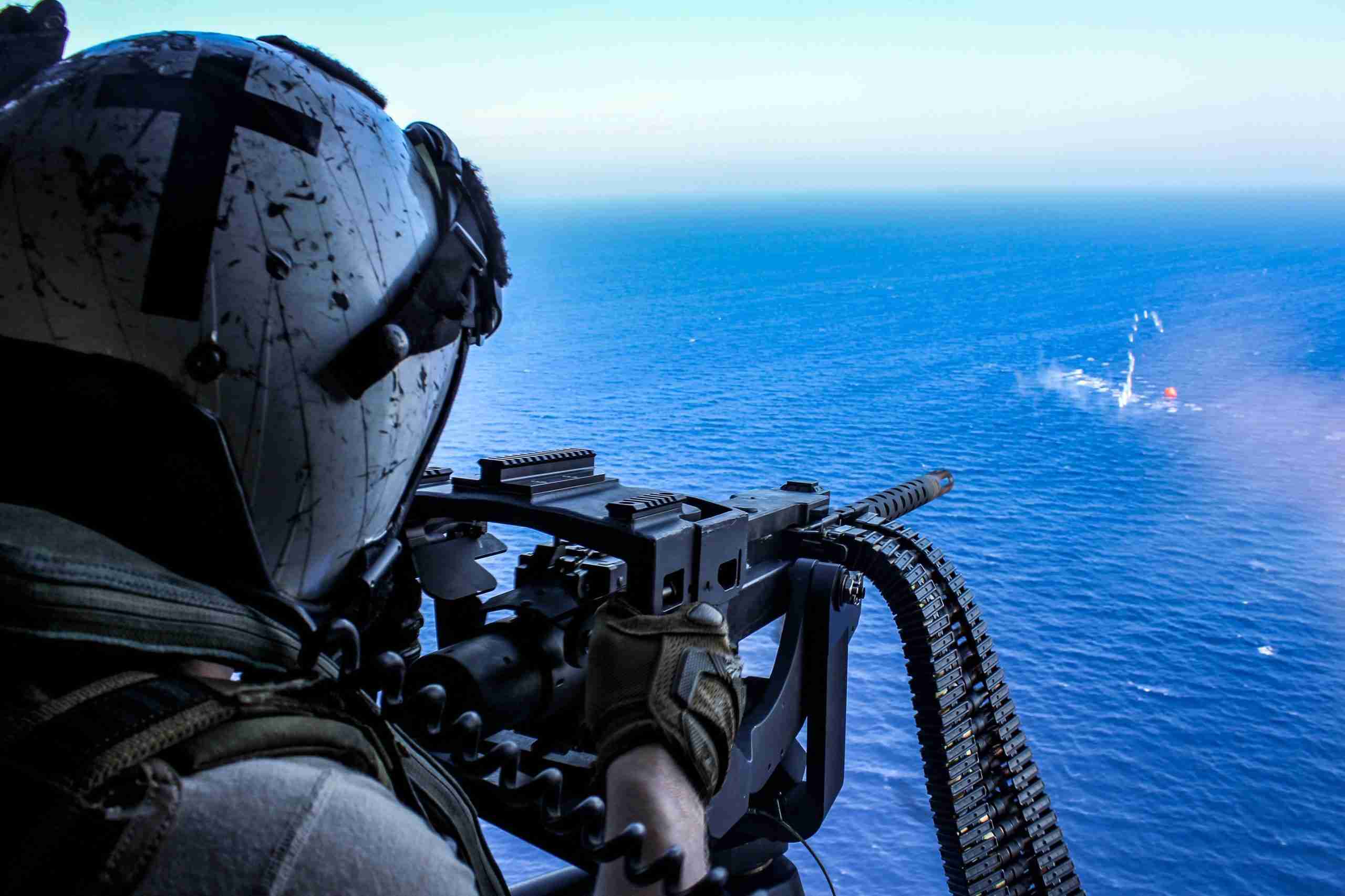 Aircrewman helicopter at Killer Tomato® target
