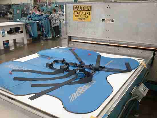 Industrial sewing of urethane material