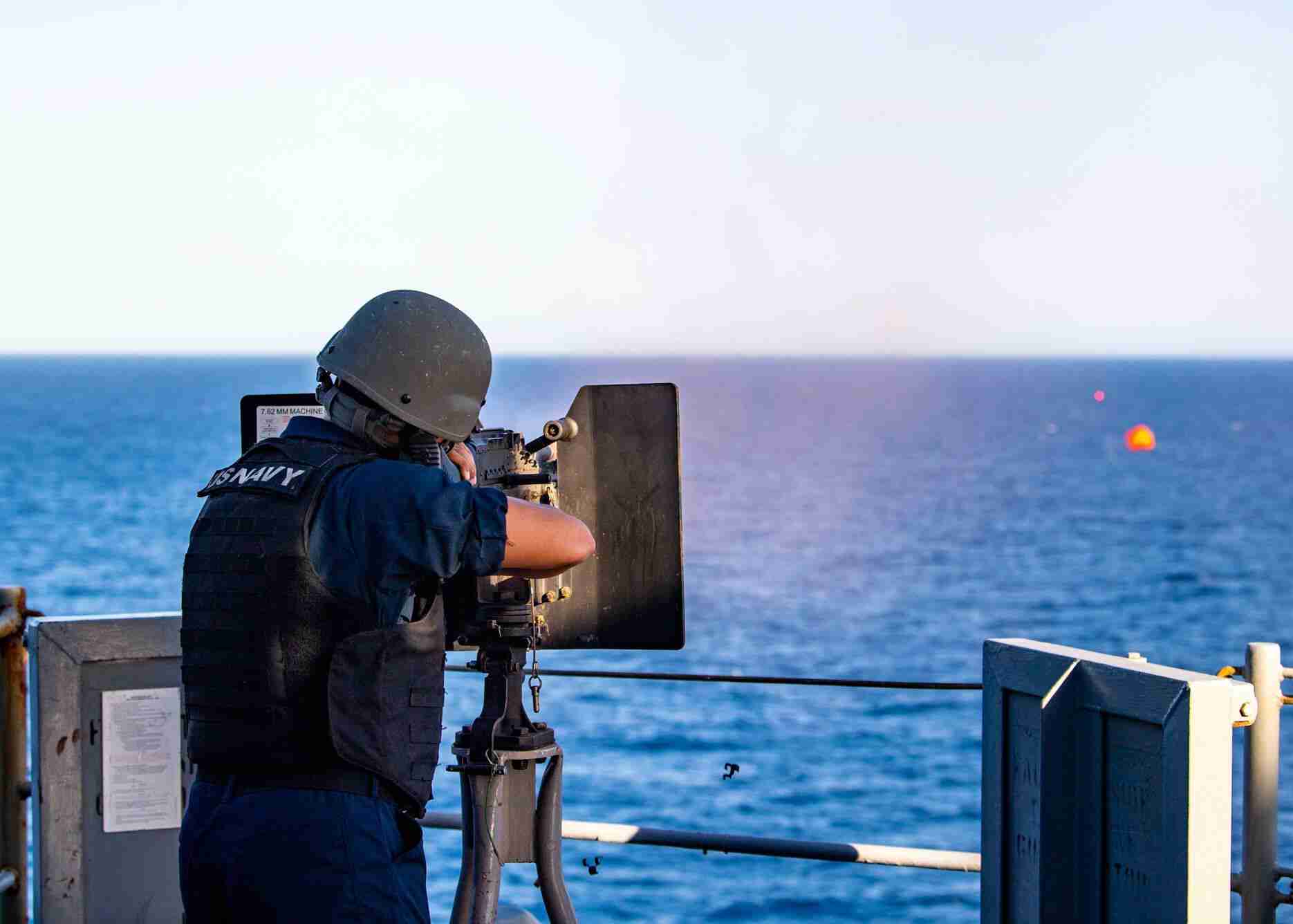 M240B machine gun firing at Killer Tomato® target