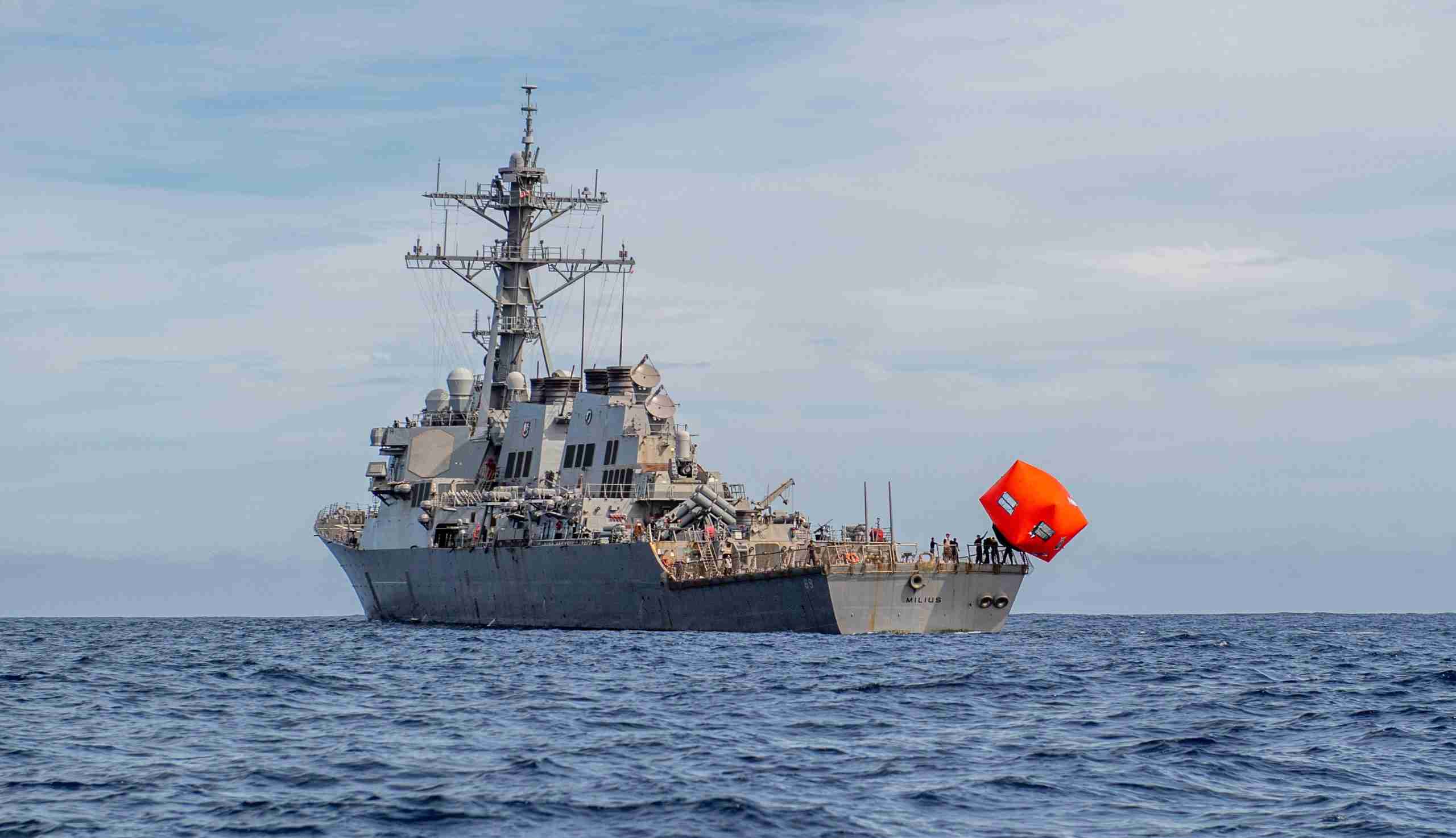 Sailors deploying Killer Tomato® in China Sea